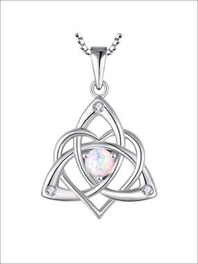 Celtic Knot Necklace for Women 925 Sterling Silver Trinity Love Knot Pendant